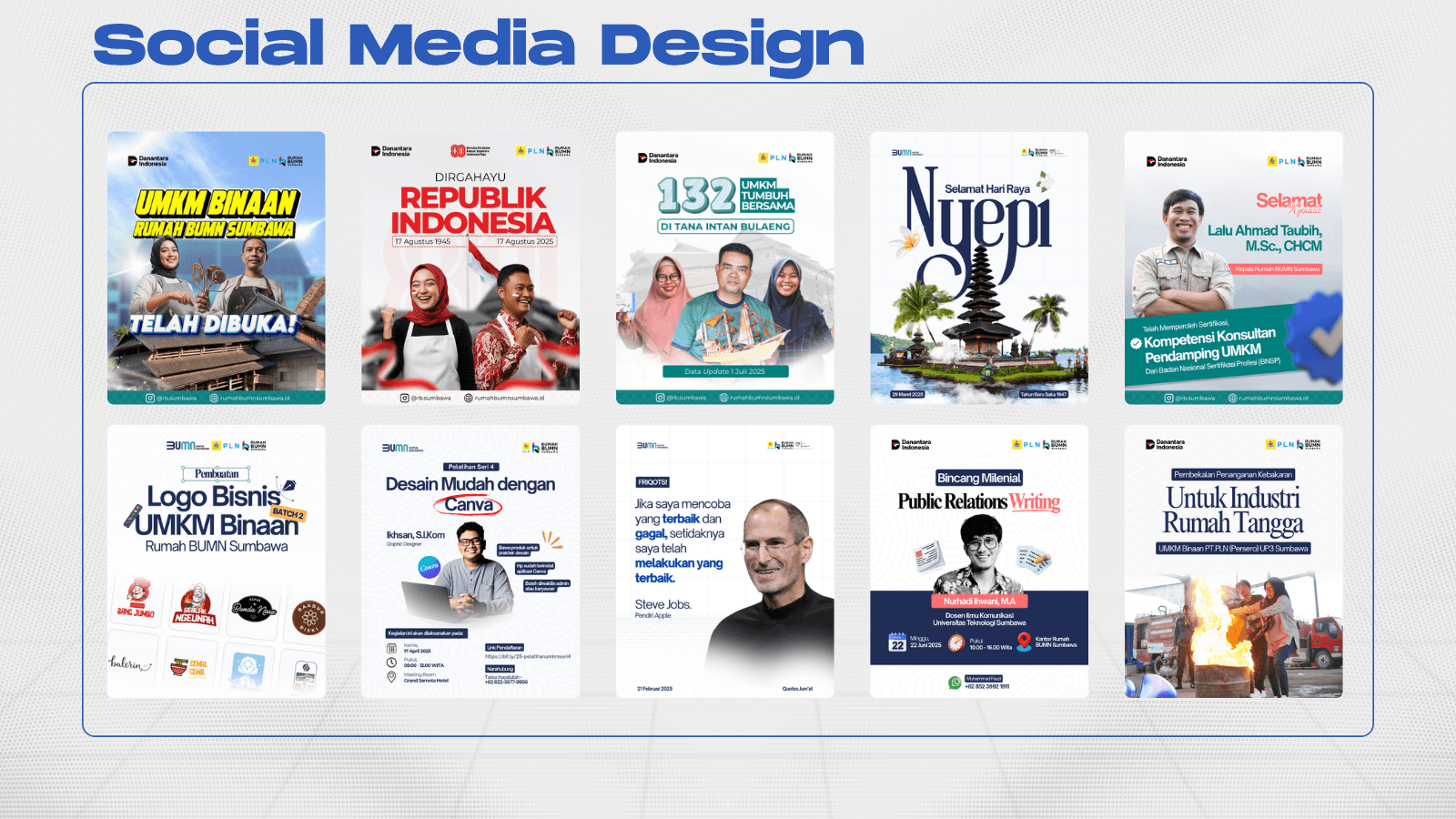 Feed design collection for Rumah BUMN Sumbawa