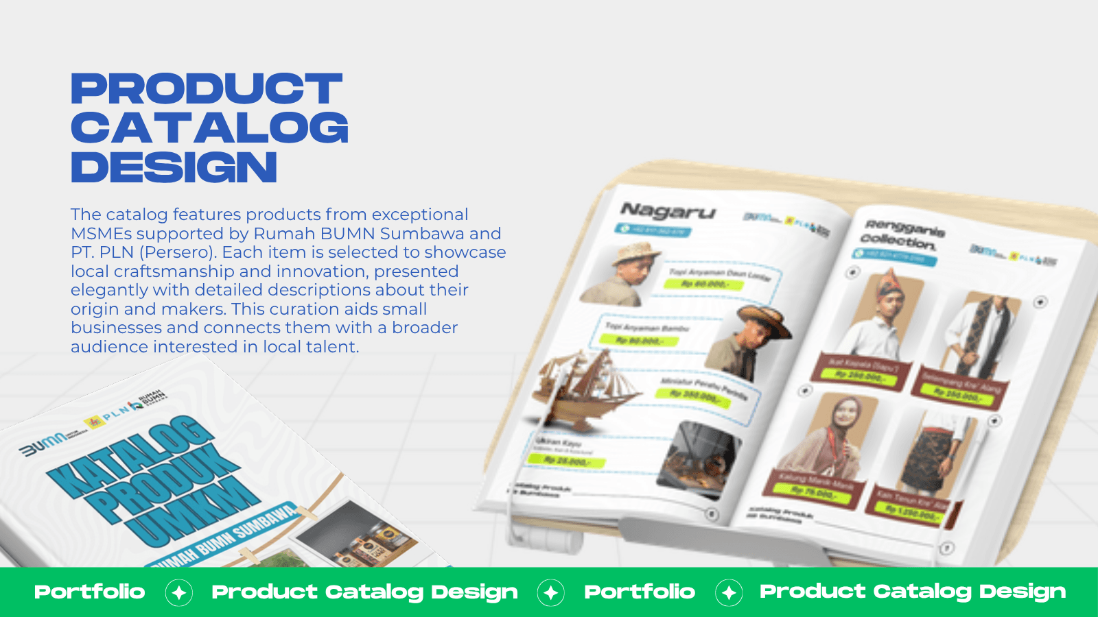 UMKM product catalog design for Rumah BUMN Sumbawa