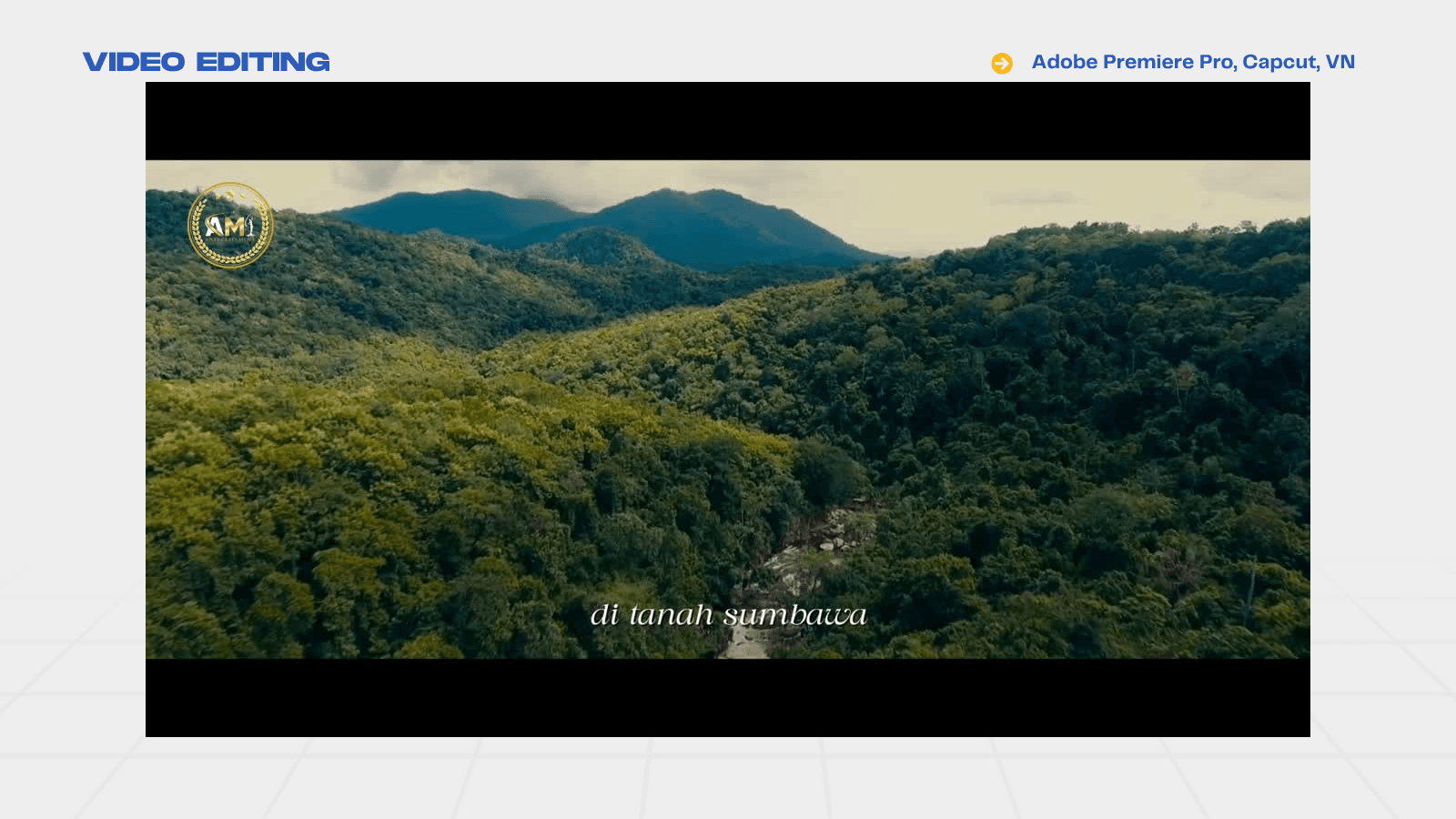 Cinematic drone footage of Sumbawa forest from a video edit